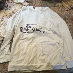 White Graphic Hoodie